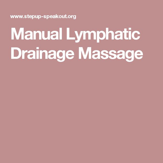 Manual lymphatic drainage massage face